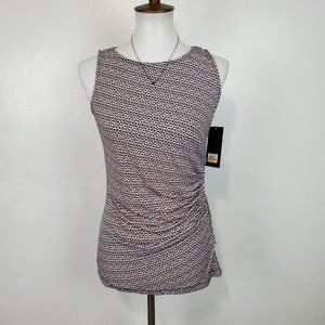 Jones New York Ikat Pattern Sleeveless Pullover Career Top, NWT, Size S